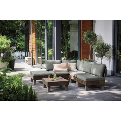 Záhradná plastová súprava ELEMENTS SIGNATURE, hnedá