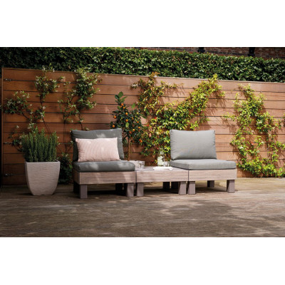 Záhradná plastová súprava ELEMENTS SIGNATURE, hnedá