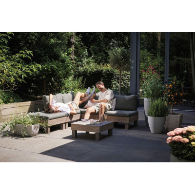 Záhradná plastová súprava ELEMENTS SIGNATURE, hnedá