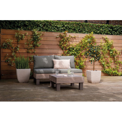 Záhradná plastová súprava ELEMENTS SIGNATURE, hnedá