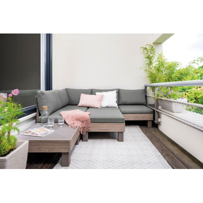 Záhradná plastová súprava ELEMENTS SIGNATURE, hnedá