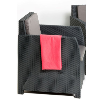 Záhradná plastová súprava DIANA 2 SEATER, grafitová