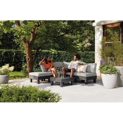 Záhradná plastová súprava ELEMENTS SIGNATURE, grafitová