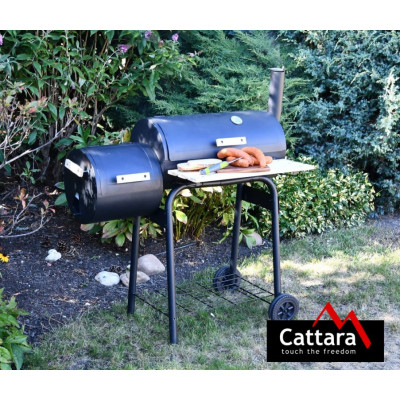Cattara gril na drevené uhlie SMOKIE s udiarňou, 100x55x113c