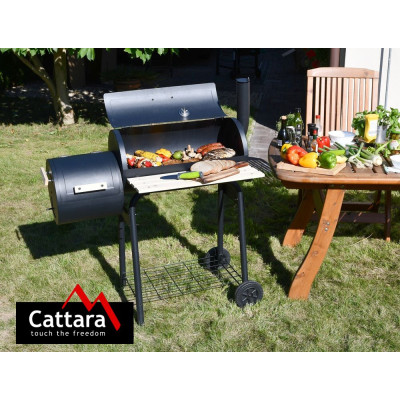 Cattara gril na drevené uhlie SMOKIE s udiarňou, 100x55x113c