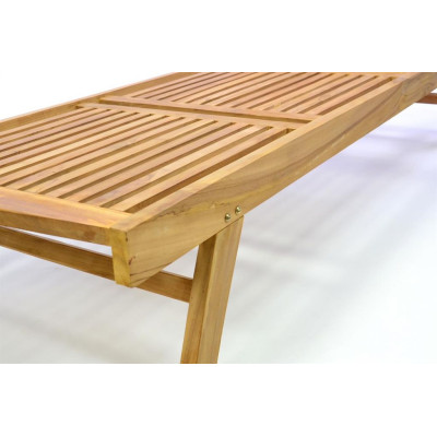 DIVERO lehátko z teaku, podložka antracit