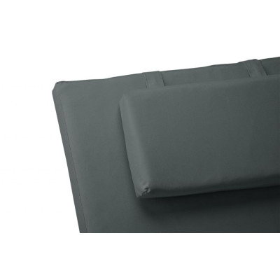 DIVERO lehátko z teaku, podložka antracit