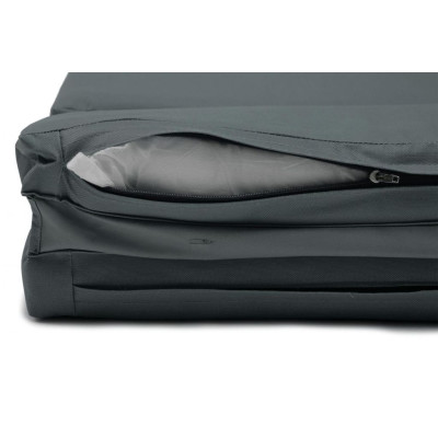 DIVERO lehátko z teaku, podložka antracit