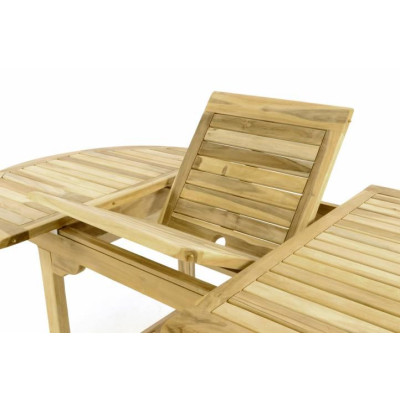 Záhradný set DIVERO z teakového dreva - stôl + 4 stoličky