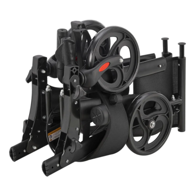 Skladacie hliníkové chodítko Vital, sedadlo a nákupnou taška