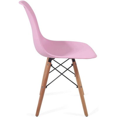 Sada stoličiek s plastovým sedadlom, 2 ks, ružové