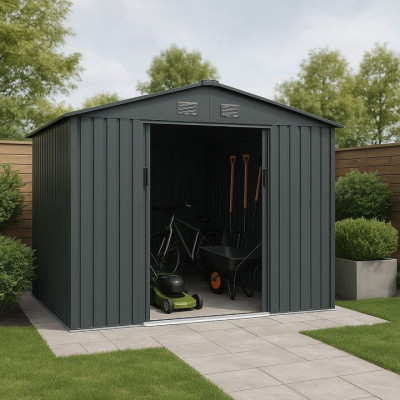 Kovový záhradný domček s posuvnými dverami 280 x 196 x 190 c