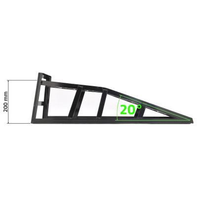 COMPASS Nájazdová rampa, 1000 kg, 830 x 270 x 310 mm, 1 ks