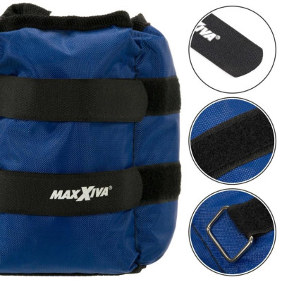MAXXIVA záťažové manžety, 2 x 4 kg, modrá