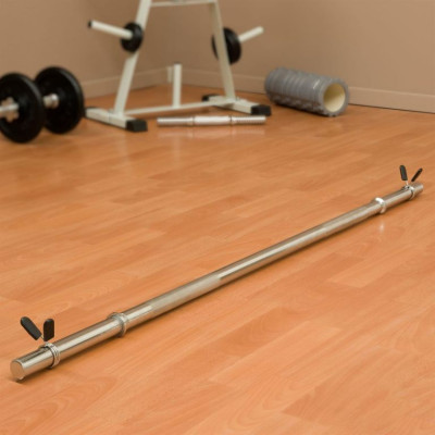 MAXXIVA olympijská tyč s pružinovými zámkami 140 cm, striebo