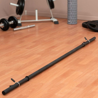 Maxxiva činková tyč 180 cm, čierna + pružinové zámky