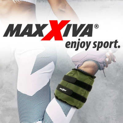 MAXXIVA záťažové manžety, 2 x 2,5 kg, zelená