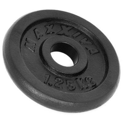 MAXXIVA Sada 4 závaží na činky celkom 5 kg, liatina, čierna