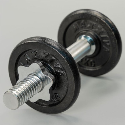 MAXXIVA Sada 4 závaží na činky celkom 5 kg, liatina, čierna