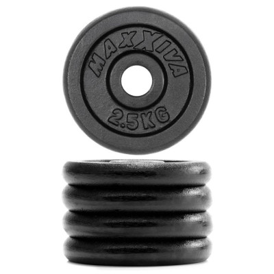 MAXXIVA Sada 8 závaží na činky celkom 20 kg, liatina, čierna