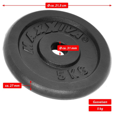 MAXXIVA Sada závažia 6 x 5 kg, liatina