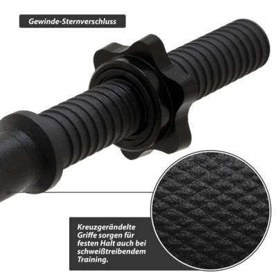 Maxxiva zakrivená tyč na nakladanie, hviezdica, čierna,120cm