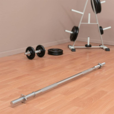 MAXXIVA Olympijská tyč 140 cm s hviezdicovými zámky, chróm