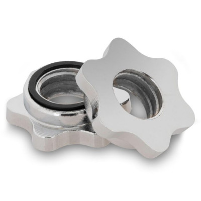 MAXXIVA Zakrivená obojručná EZ tyč 120 cm, strieborná