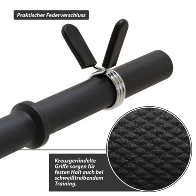 Maxxiva vzpieračská tyč na nakladanie,pružina,čierna,140 cm