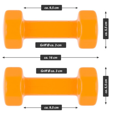 MAXXIVA sada vinylových činiek 2 x 1,5 kg, oranžová