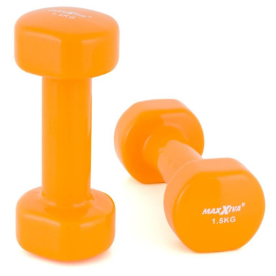 MAXXIVA sada vinylových činiek 2 x 1,5 kg, oranžová
