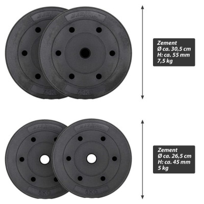 MAXXIVA sada činiek, cement, 30 kg, čierne