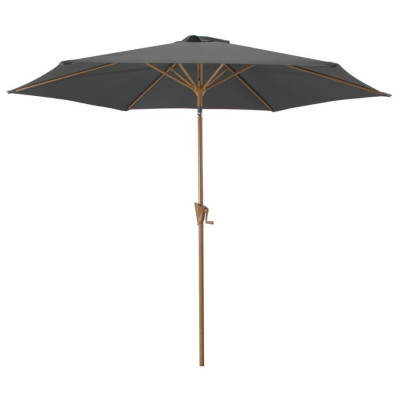 ROJA WOOD Sklápací slnečník 3 m, sivý