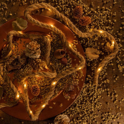 NEXOS Dekoračné laná, 25 LED, teplá biela, 3 ks