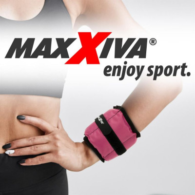 MAXXIVA záťažové manžety, 2 x 1 kg, ružová