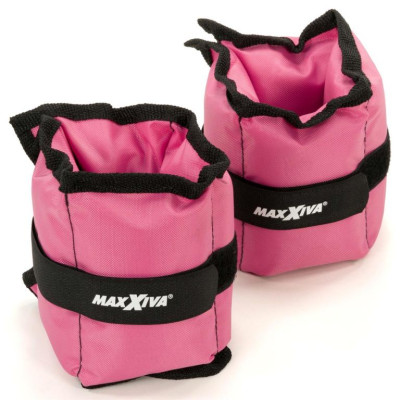 MAXXIVA záťažové manžety, 2 x 1 kg, ružová