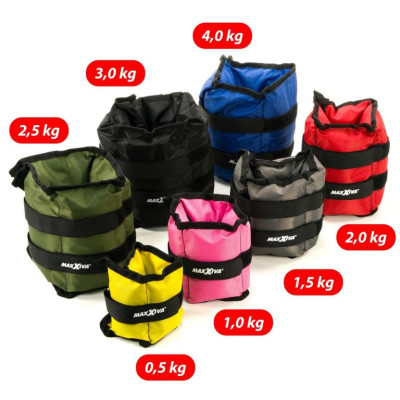 MAXXIVA záťažové manžety, 2 x 3 kg, čierna