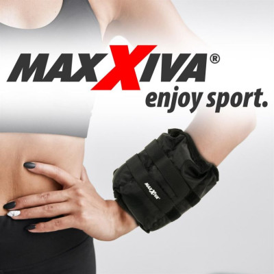 MAXXIVA záťažové manžety, 2 x 3 kg, čierna