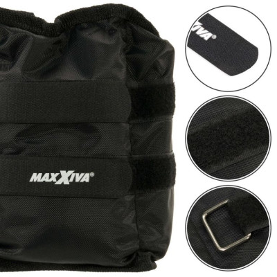 MAXXIVA záťažové manžety, 2 x 3 kg, čierna