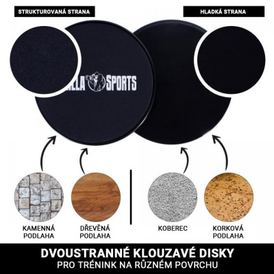 Gorilla Sports kĺzavé disky, 2 ks