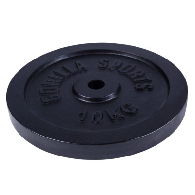 Gorilla Sports Liatinový záťažový kotúč, čierny, 10 kg