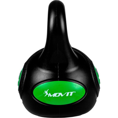 MOVIT Kettlebell činka - 16 kg, čierna/zelená