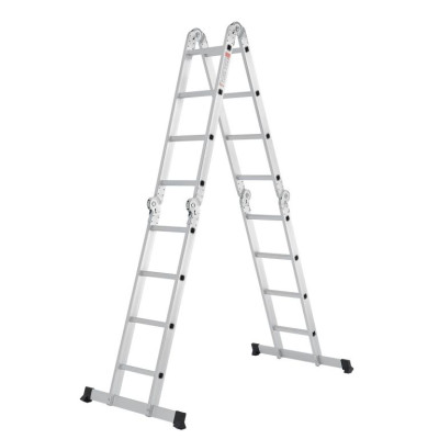 Hliníkový skladací rebrík 3,6 m, 4 dielny, 6 priečok, 150 kg