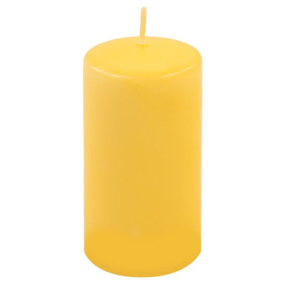 Sada stĺpových sviečok, 11,5 cm, Ø 6 cm, žltá, 12 ks