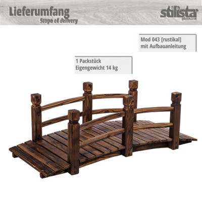 Drevený mostík 150 x 67 x 55 cm