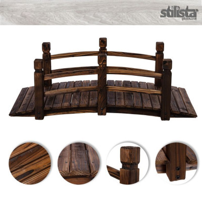 Záhradný drevený mostík XXL, 150 x 67 x 55 cm,nosnosť 150 kg