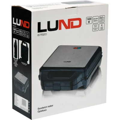 Sendvičovač 1400 W, 4 platňový