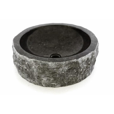 DIVERO umývadlo z prírodného kameňa – čierny mramor