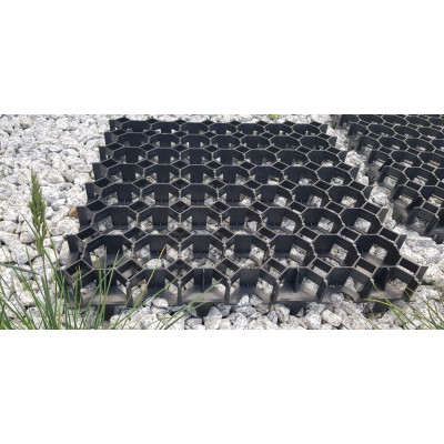 Zatrávňovacia dlažba , 50 x 50 x 4 cm, čierna