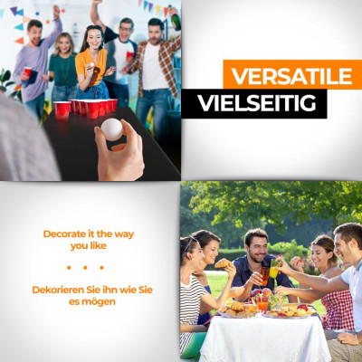 Jago skladací stôl  pre 8 osôb - čierny, 183 cm